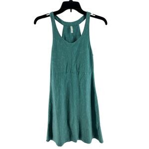 Mountain Khaki Women's Blue Teal Sleeveless Racerback Contour Dress Size XS